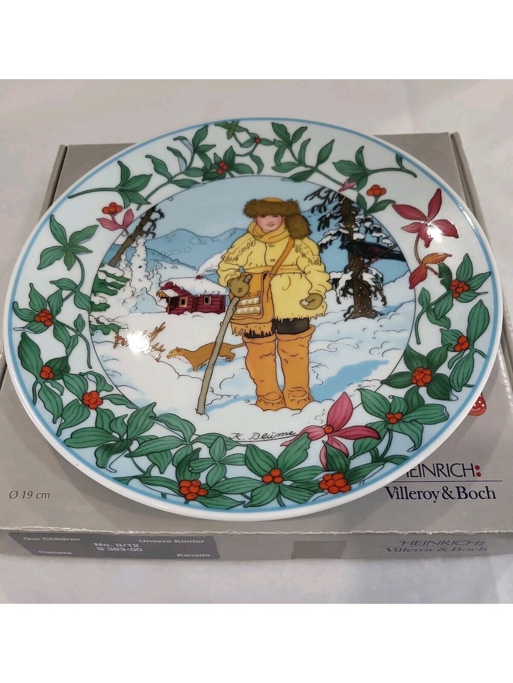 UNICEF Heinrich Plate No. 11/12 CANADA Villeroy & Boch Collectors Plate